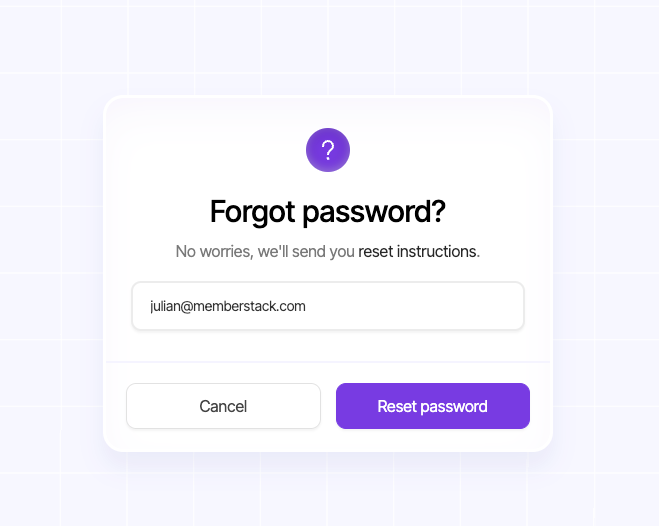 Forgot Password Prompt