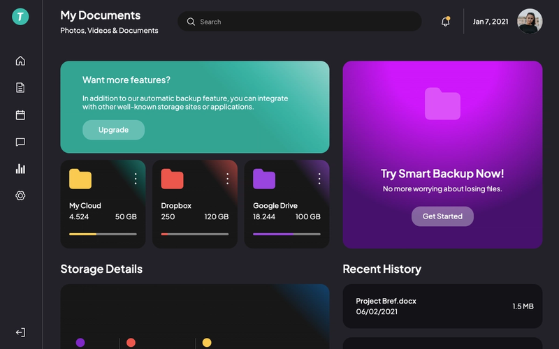 Dark Mode Dashboard