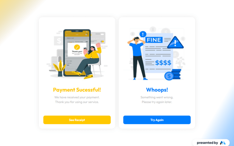 Confirmation Error Status Card