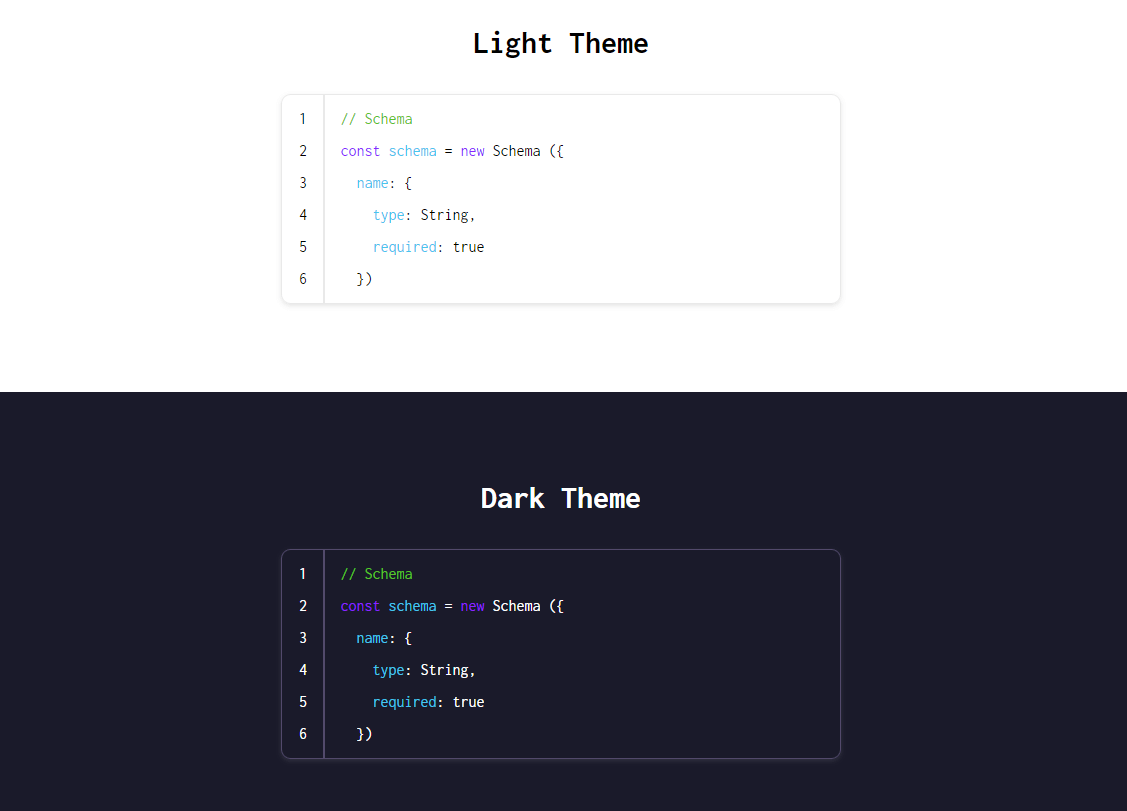 Dark/Light Code Boxes