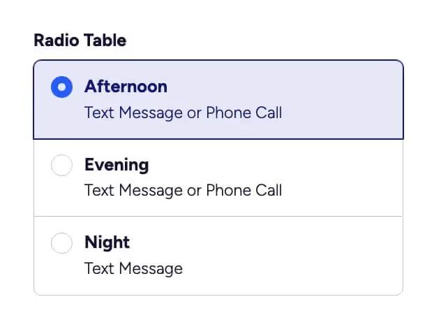 Radio Table