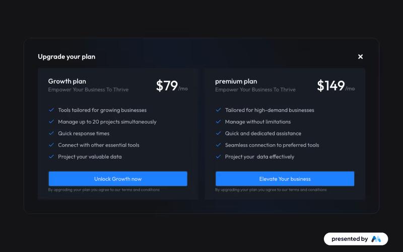 Dark Pricing Pop-Up