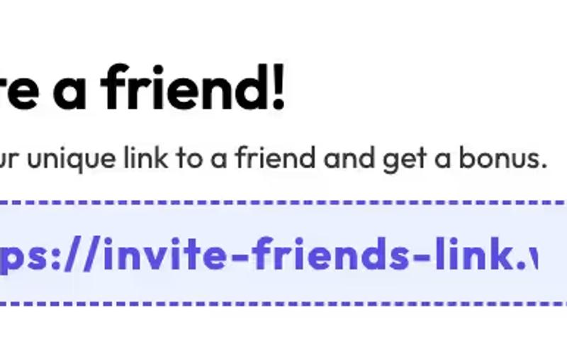 Referral Link Box