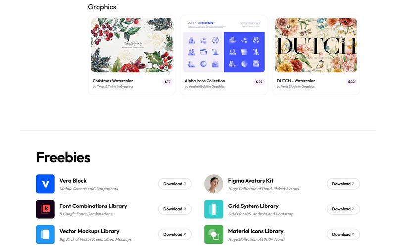 Downloads Landing Page