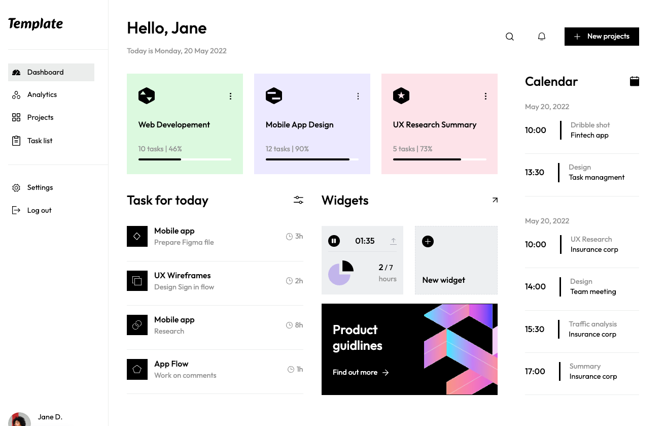 Responsive Dashboard