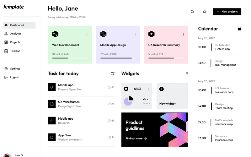 Responsive Dashboard