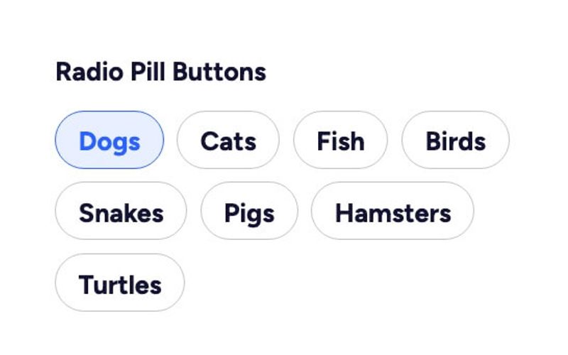 Radio Pill Buttons