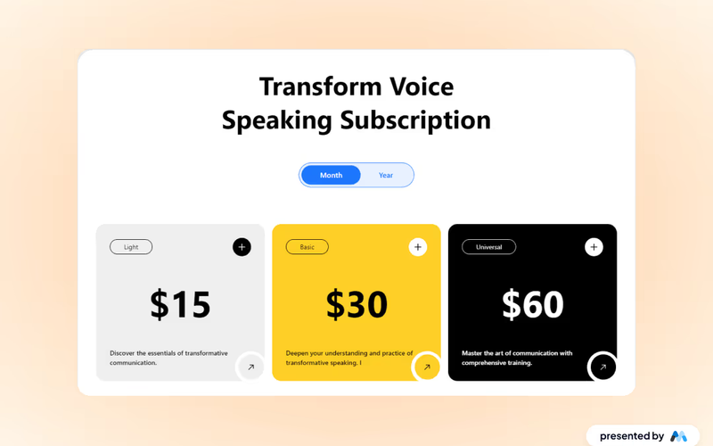 Modern Unique Pricing