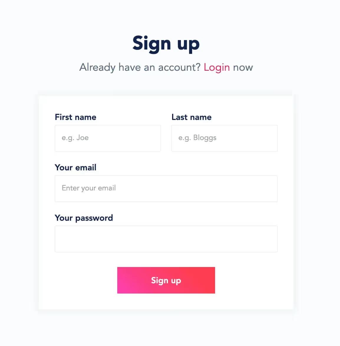 Fitness Signup