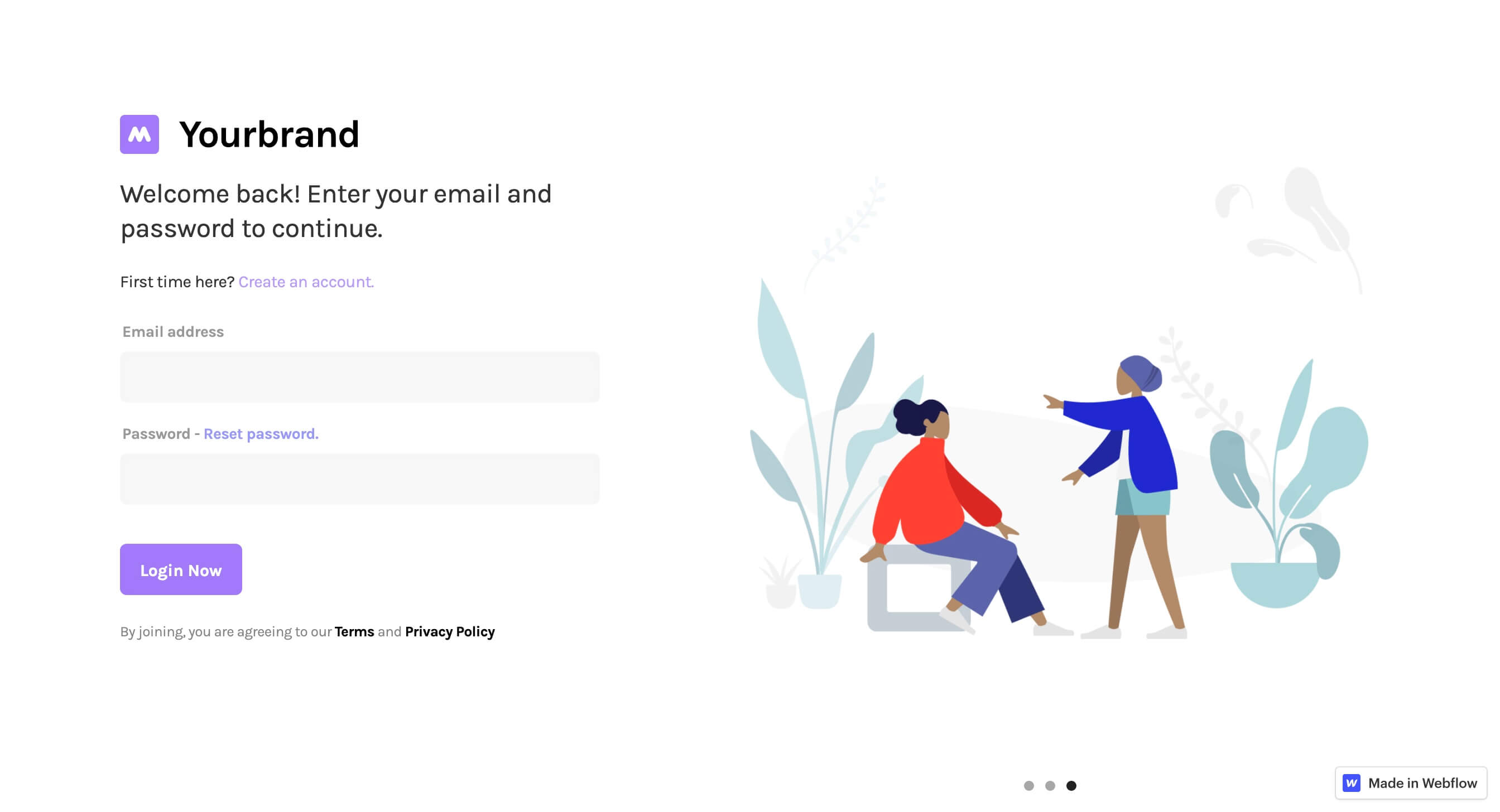 Flat Login with Slider