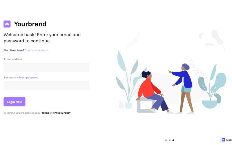 Flat Login with Slider