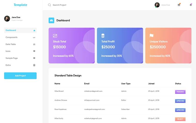 Light Theme Dashboard