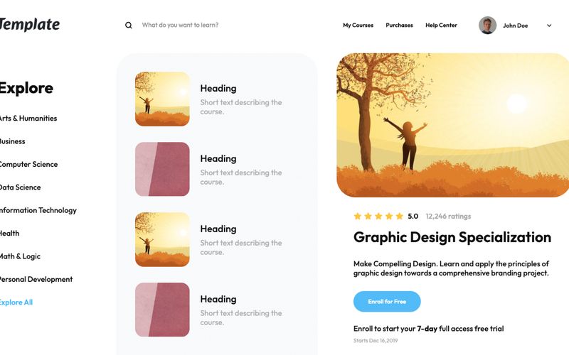 Online Course Dashboard