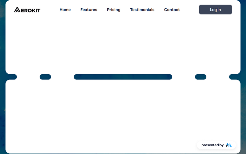 Aerokit UI Navbar01 Links