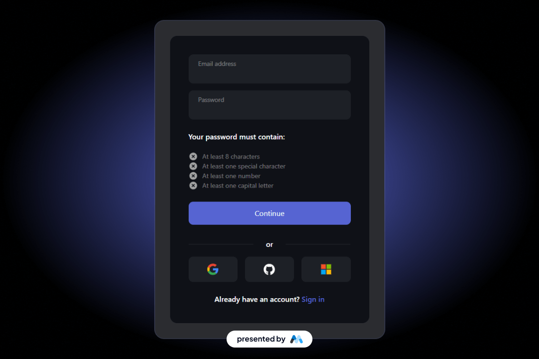 PassCheck Sign-Up