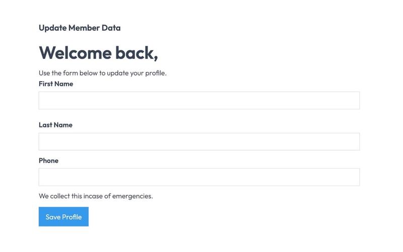 Unstyled Profile Form
