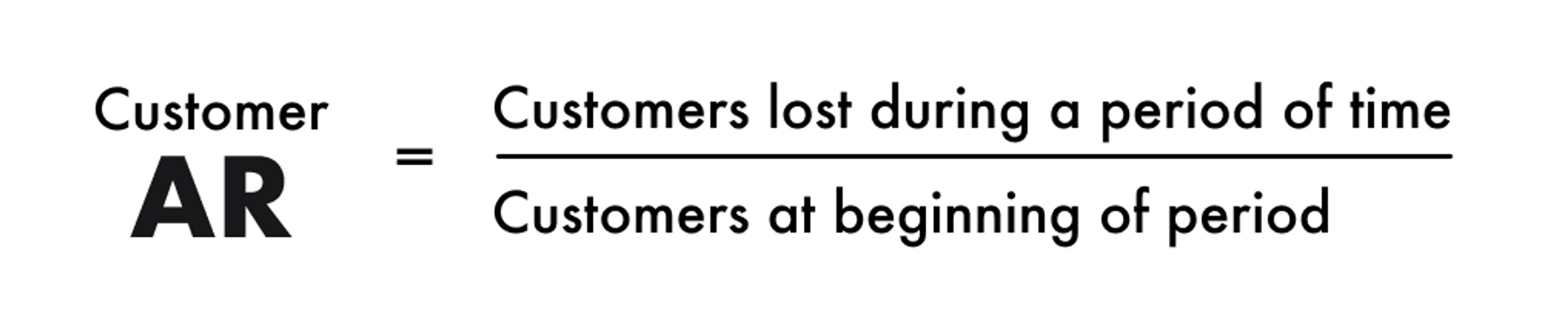 The customer attrition rate formula