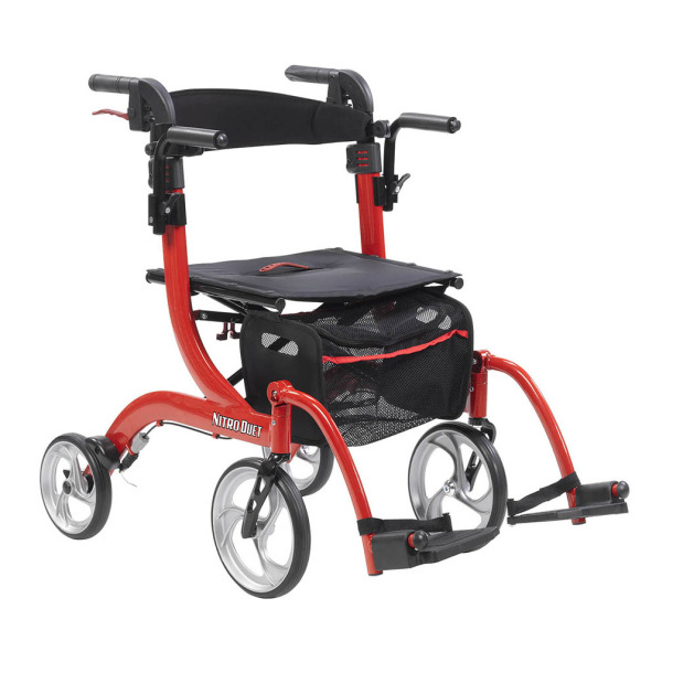 Rollator - Drive Nitro Duet Transport Chair Rollator