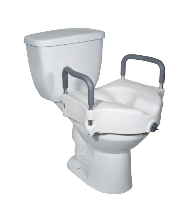 Safety Toilet Seat with Detachable Arms
