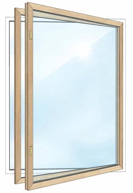 Avautuva 4-pintainen ikkuna