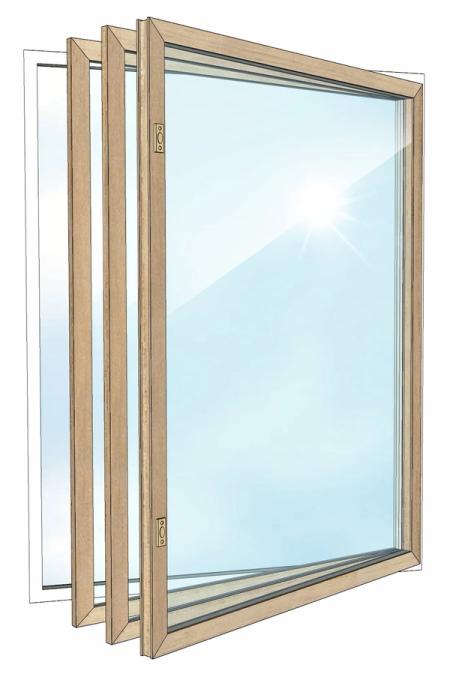 Avautuva 6-pintainen ikkuna