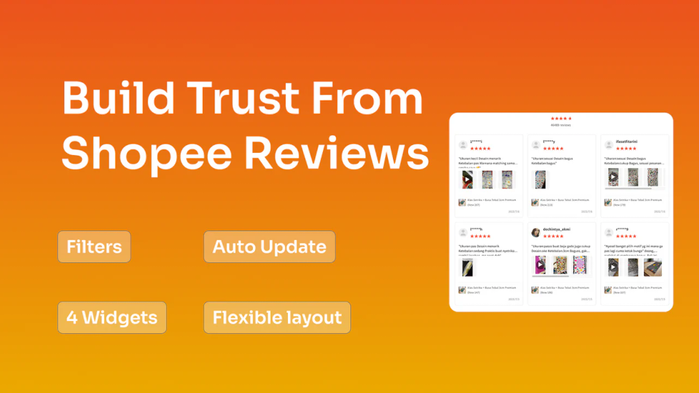 Build Trust From Shopee Reivews