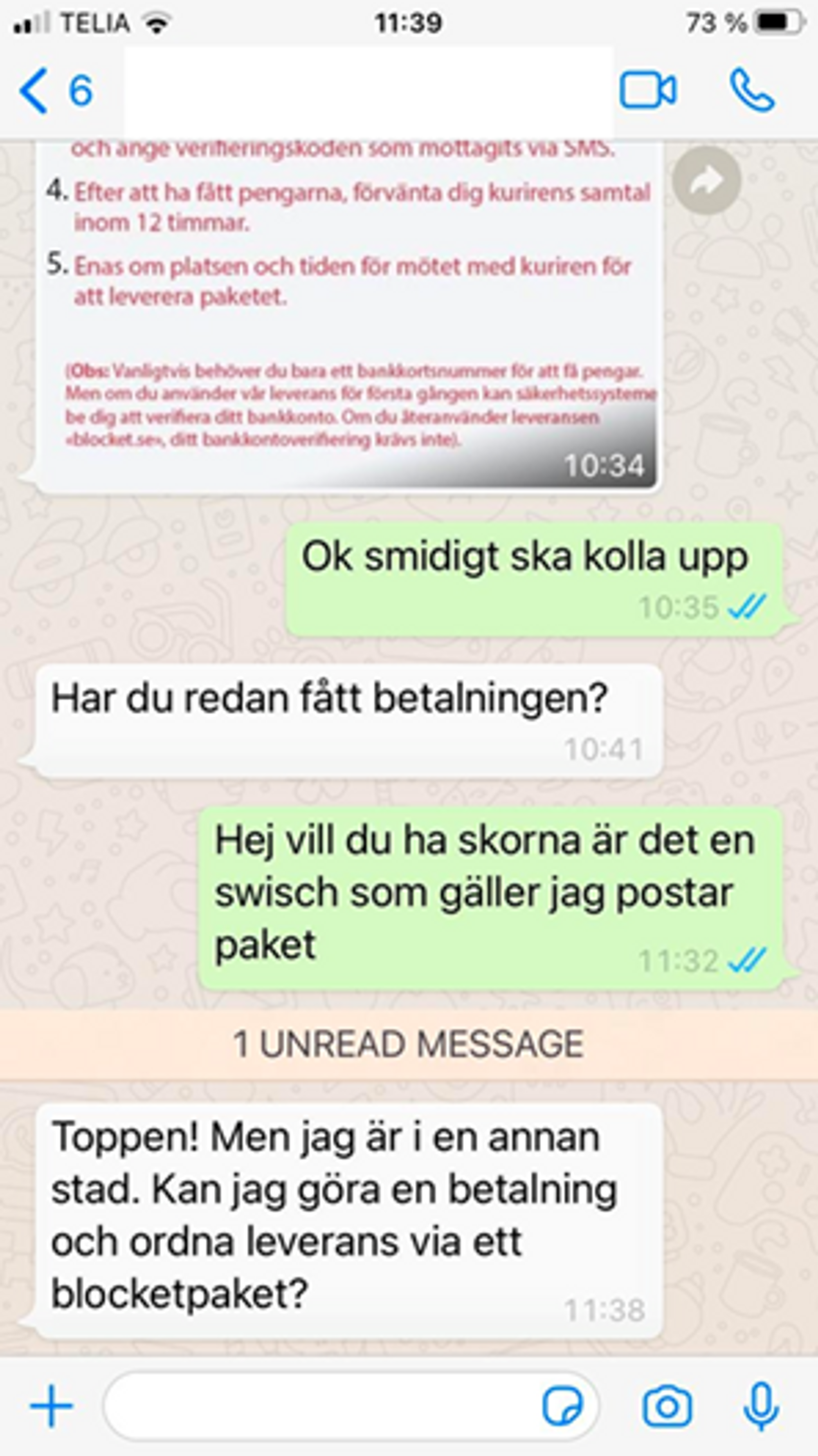 Exempel på konversation