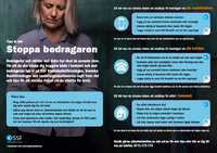Stoppa bedragaren klistermärke