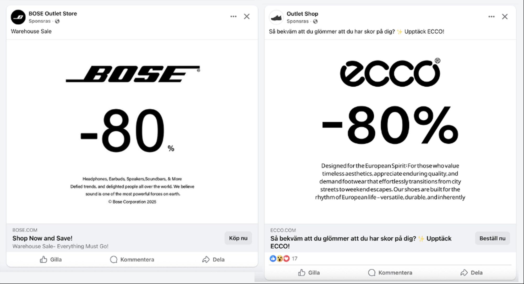 SSF varnar för falska butiksutförsäljningar