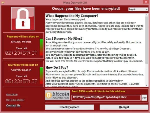 wannacry ransomware