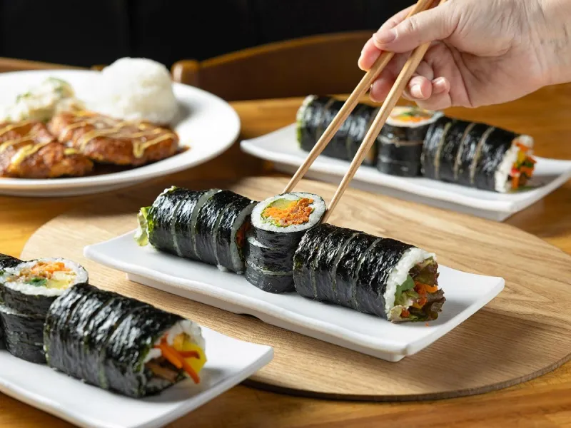 나드리김밥 태백황지점 김밥 플레이팅