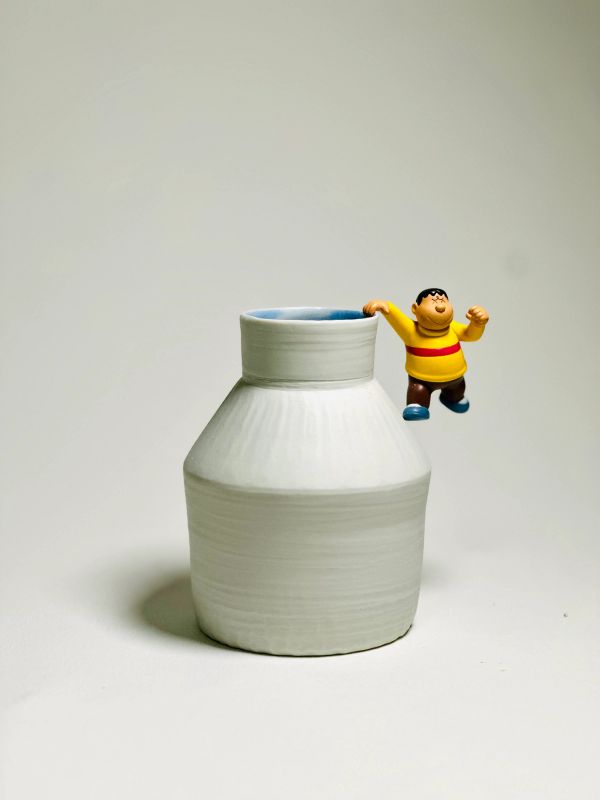 White Vase with Shoulder