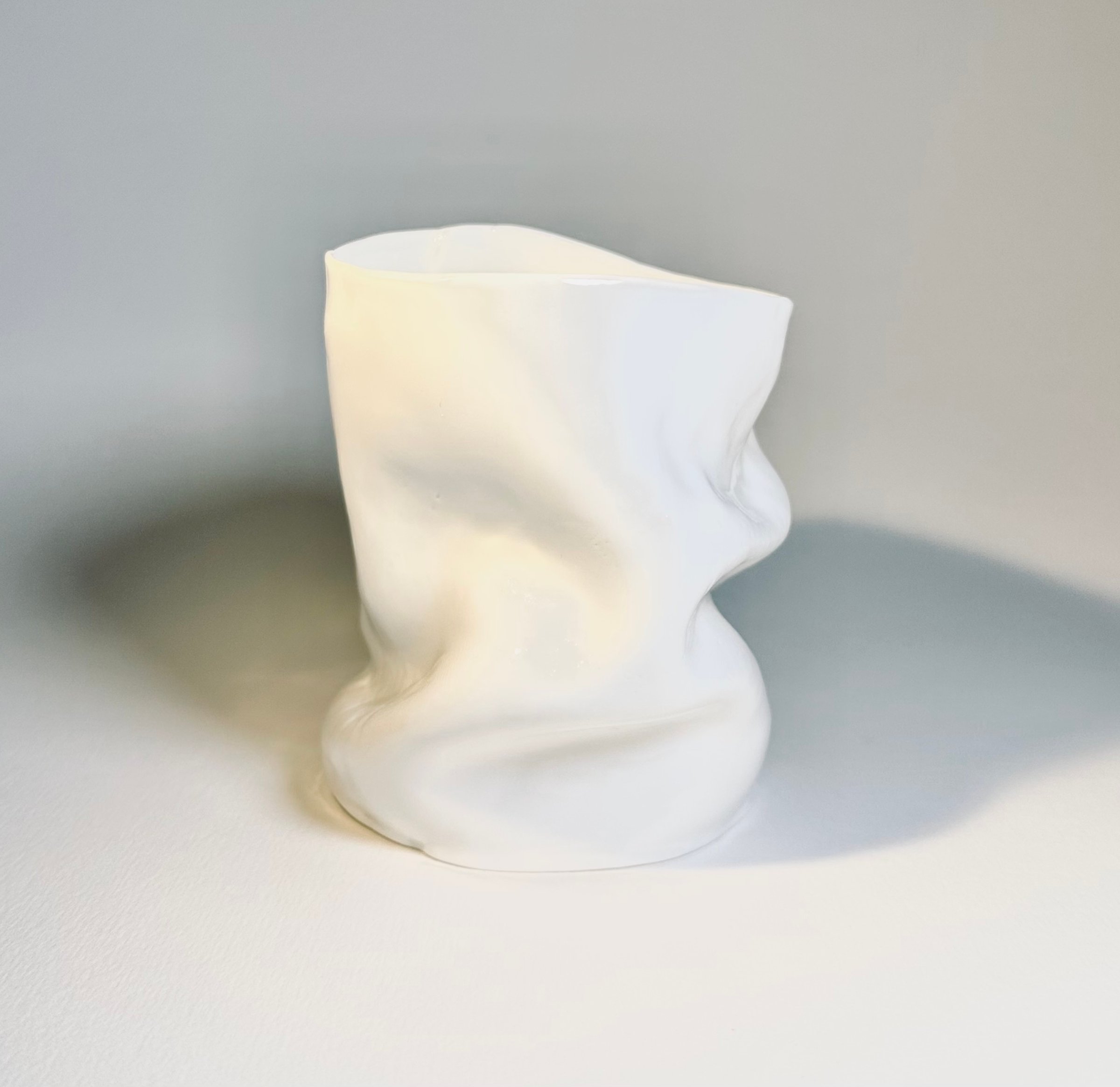 White Crumpled Vessel