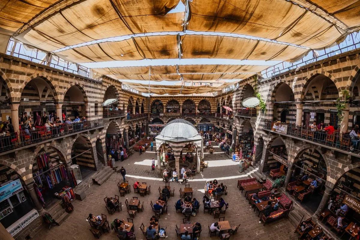 Hasan Pasha Inn Courtyard, Diyarbakir, Turkey