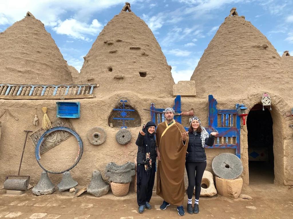Beehive Houses Tourists, Harran, Turkey