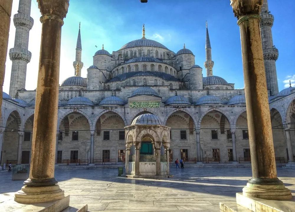 Blue Mosque Courtyard, Istanbul, Turkey