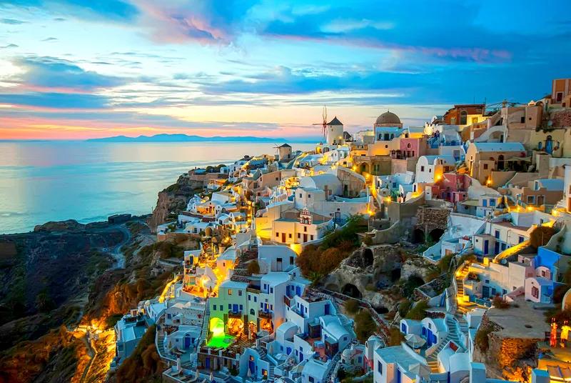Oia Sunset Landscape, Santorini, Greece