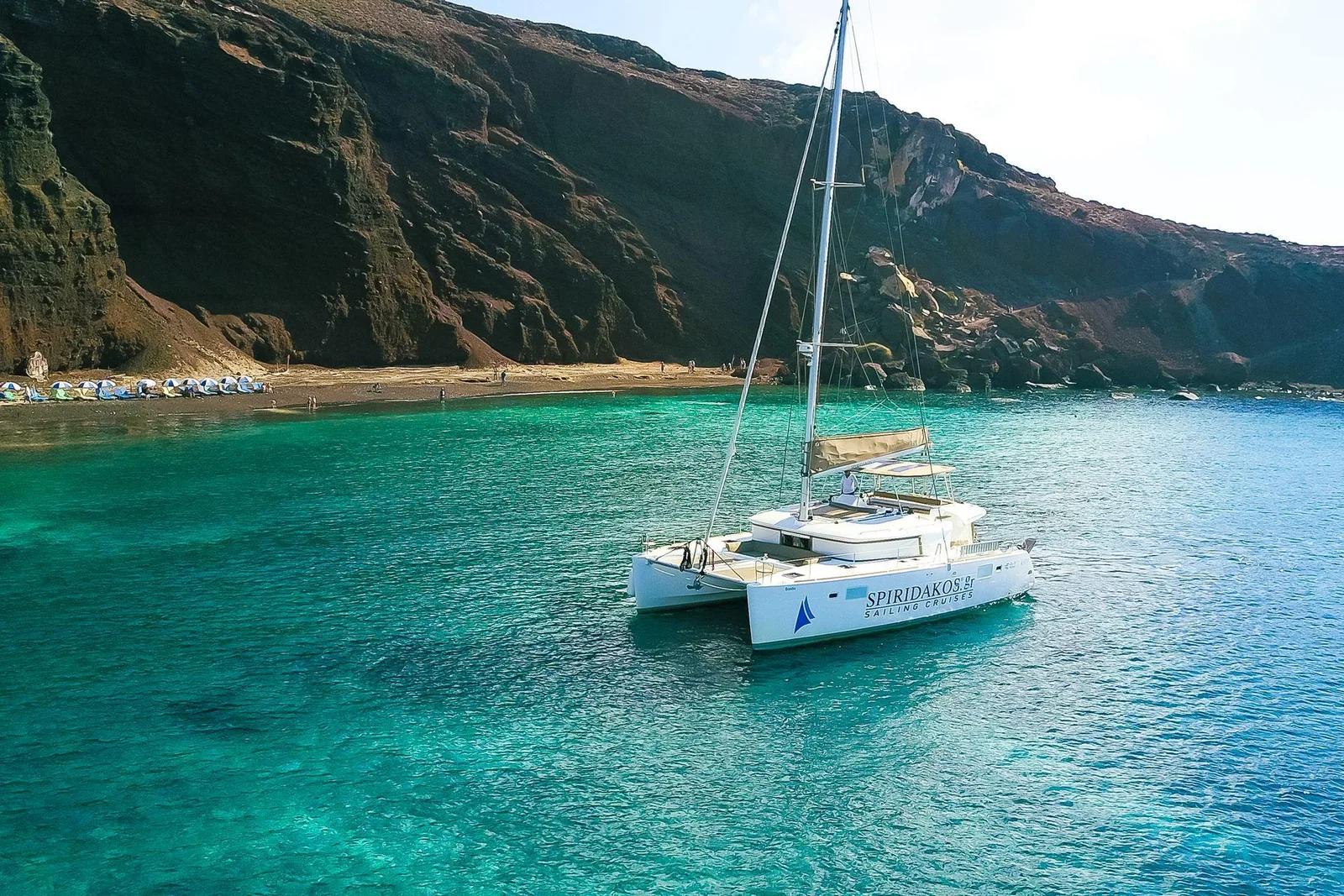 Red Beach Catamaran, Santorini, Greece