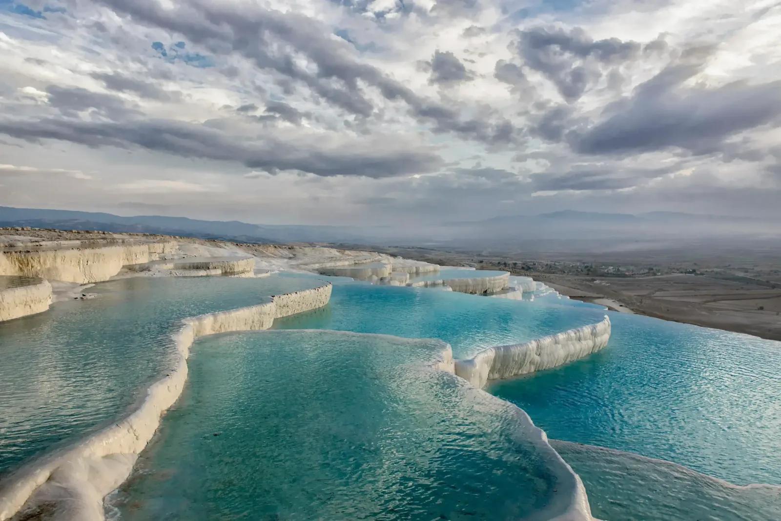 Travertine Terraces Thermal Pools, Pamukkale, Turkey