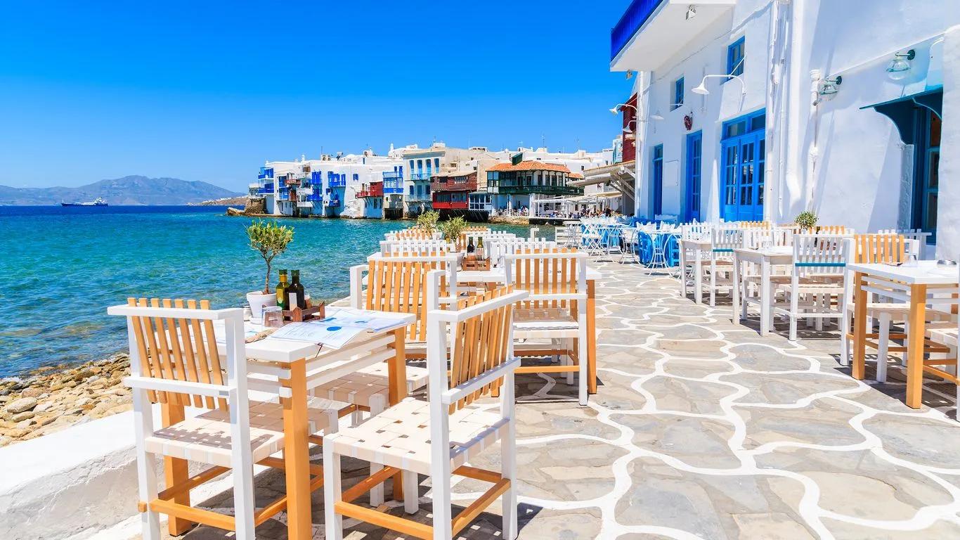 Little Venice Waterfront Restaurant, Mykonos, Greece