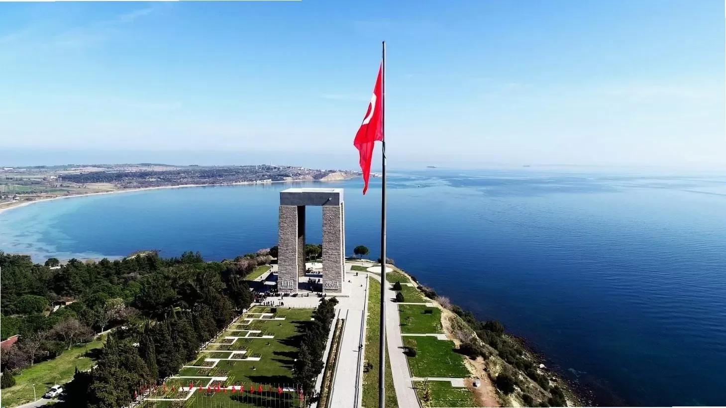 Martyrs Memorial Aerial View, Canakkale, Turkey