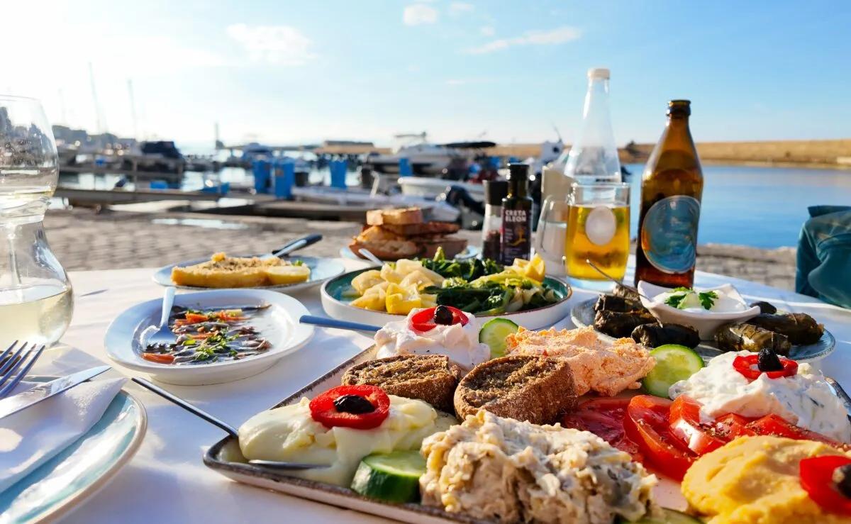 Traditional Greek Meze Platter, Crete, Greece
