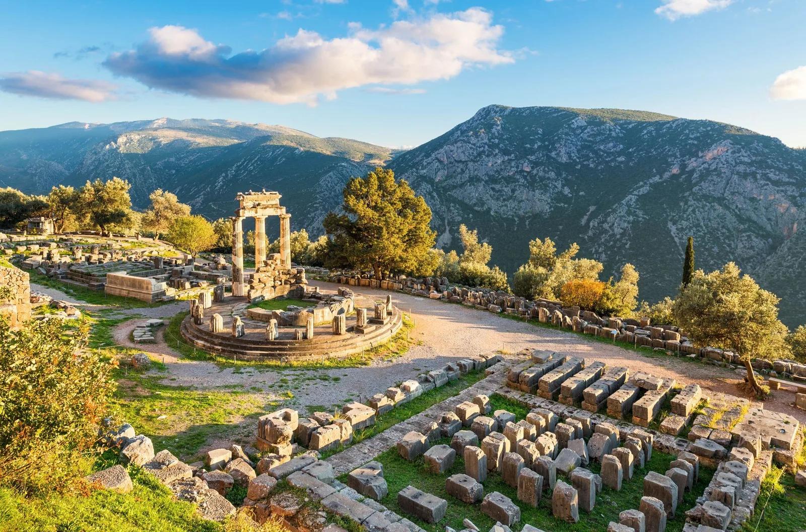 Tholos Of Delphi Ruins, Delphi, Greece