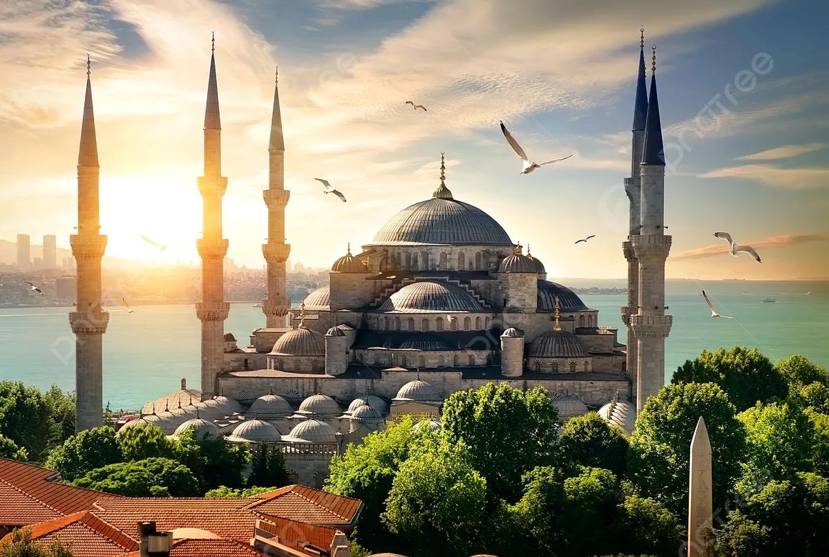 Blue Mosque Sunset, Istanbul, Turkey