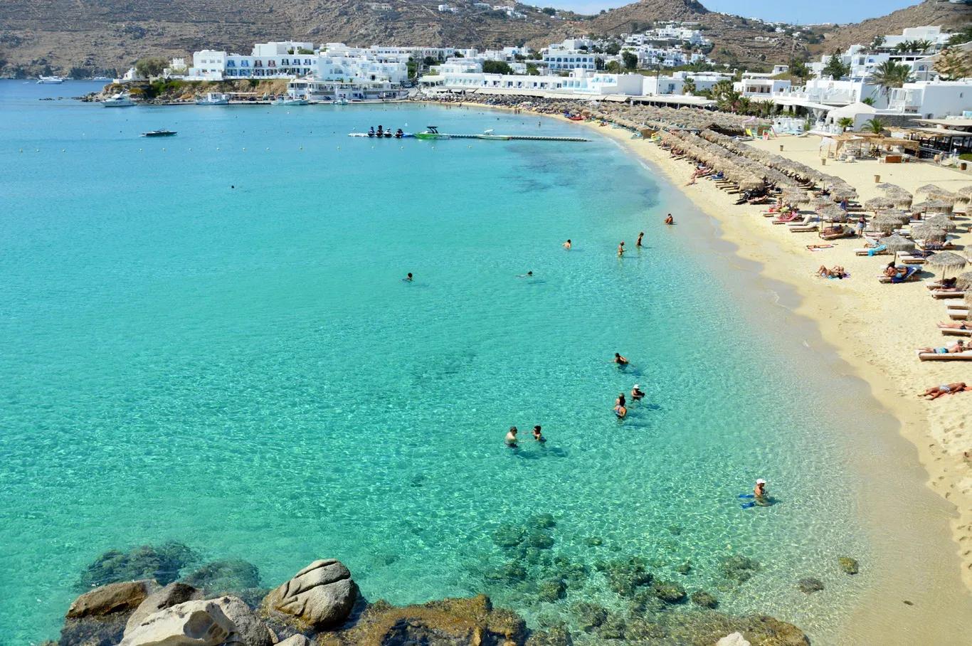 Platis Gialos Beach, Mykonos, Greece