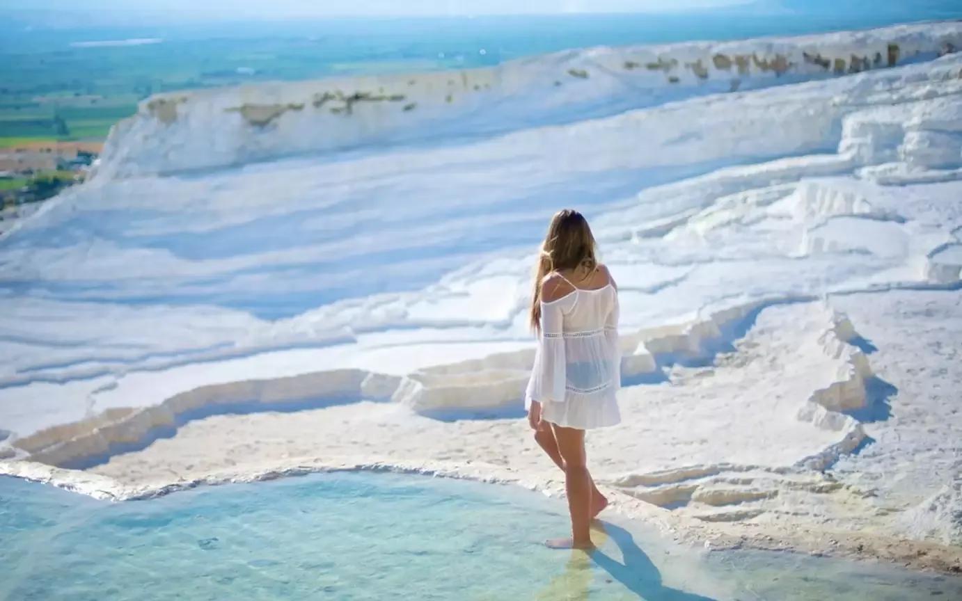 Pamukkale Travertine Terraces, Denizli, Turkey