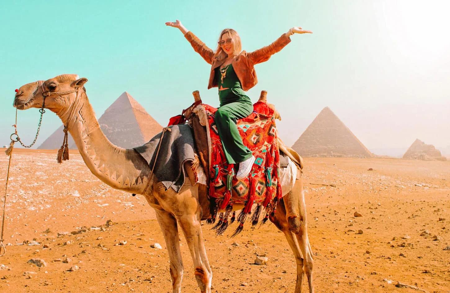 Pyramids Of Giza Camel Ride, Cairo, Egypt
