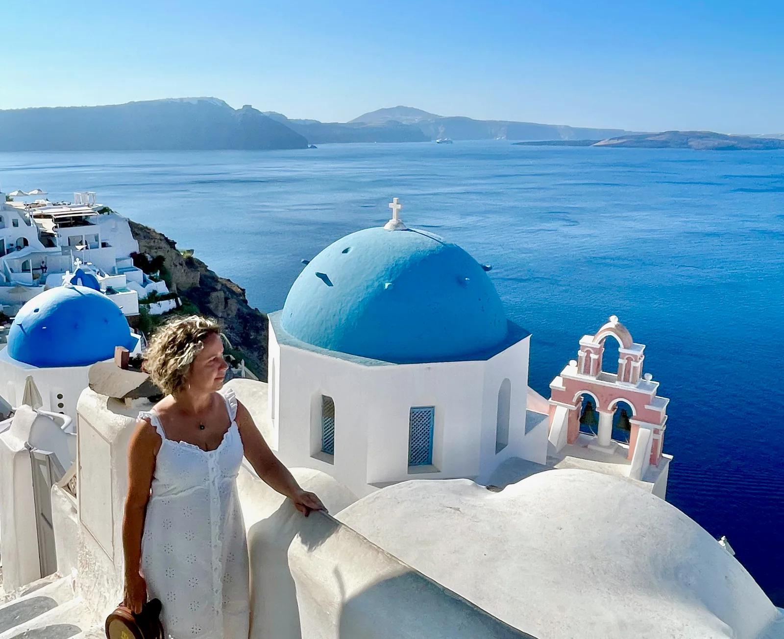 Oia Blue Domed Church, Santorini, Greece
