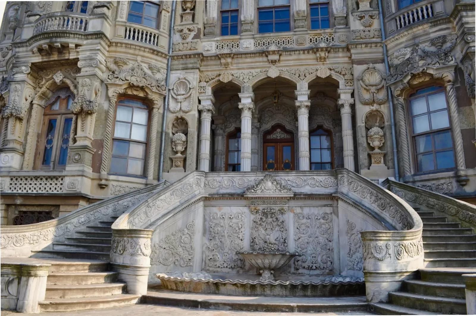 Kucuksu Palace Facade Staircase, Istanbul, Turkey