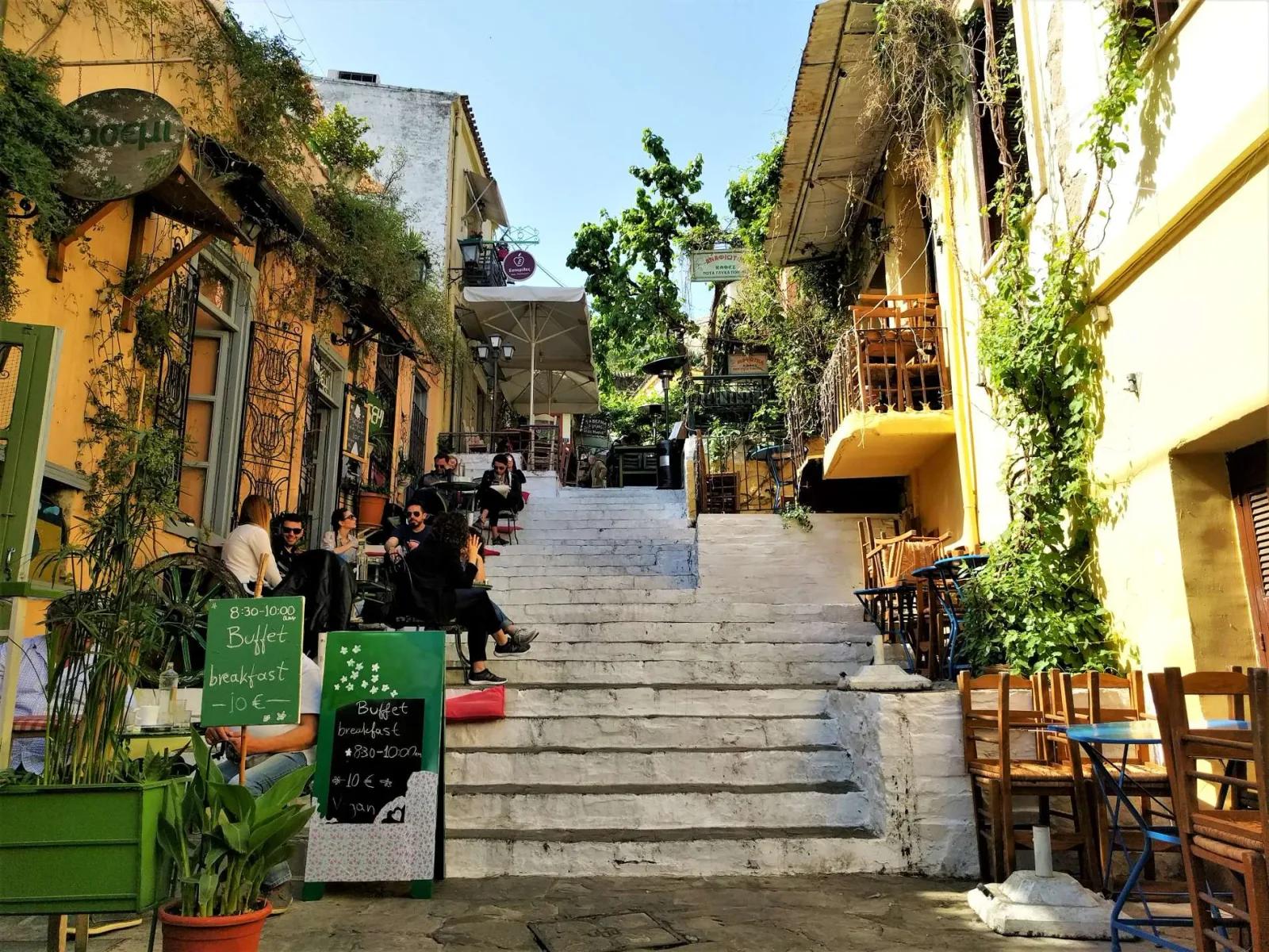 Plaka Stairs, Athens, Greece